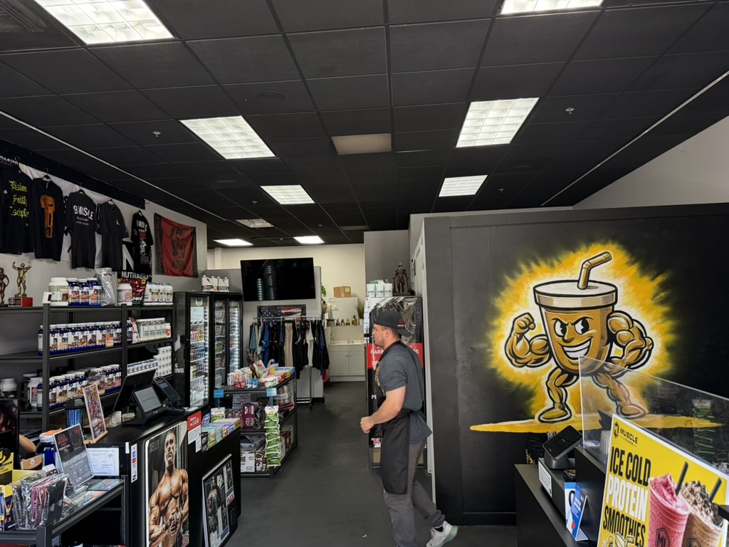 Inside the Muscle Lounge shop